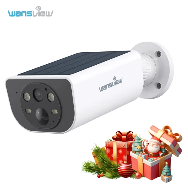WANSVIEW WIRELESS SOLAR Security Camera Outdoor Camera 2.4G WiFi Human ...