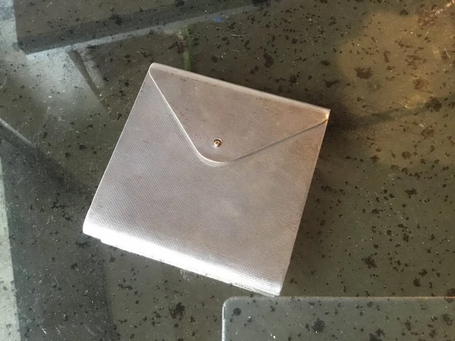 Old Vintage Beautiful Solid Silver Box Unique Case Guilloche Hallmarked 20th C
