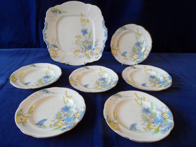 Paragon China Art Deco Jasmine sandwich set