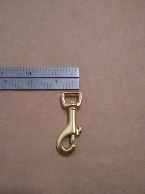 1/2" Solid Brass Square Eye Swivel Snap Hooks (Pack Of 2)