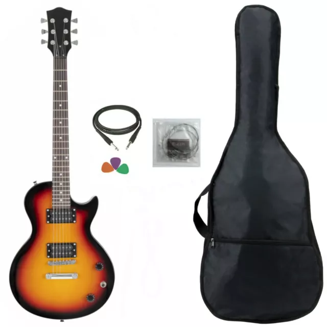 Chitarra Elettrica Les Paul Sunburst con Custodia Corde Cavo e Plettri