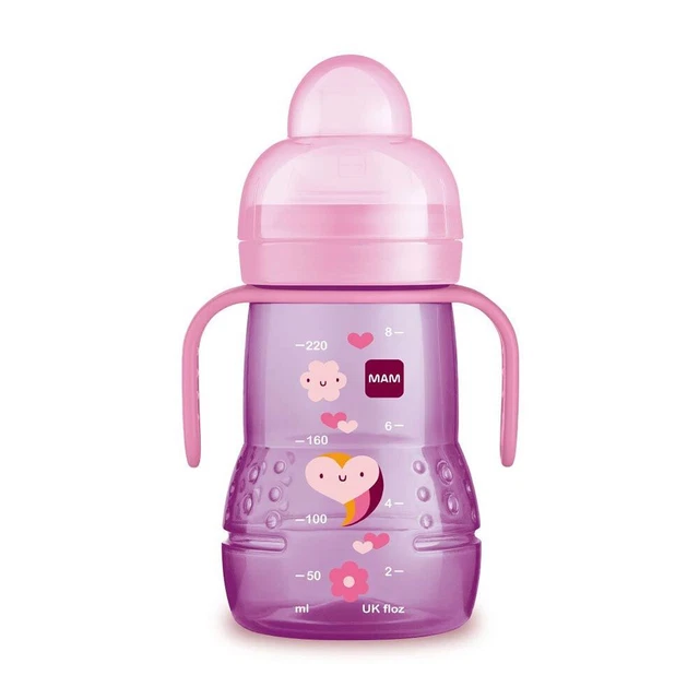 MAM Trainer 4+ Mesi Capacità 220ml Colore Rosa, 1 Pezzo