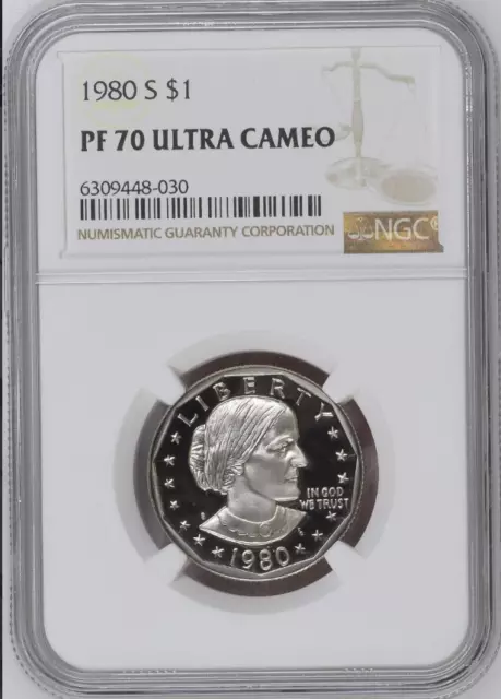 1980 S Proof Susan B. Anthony Dollar NGC PF 70 Ultra Cameo