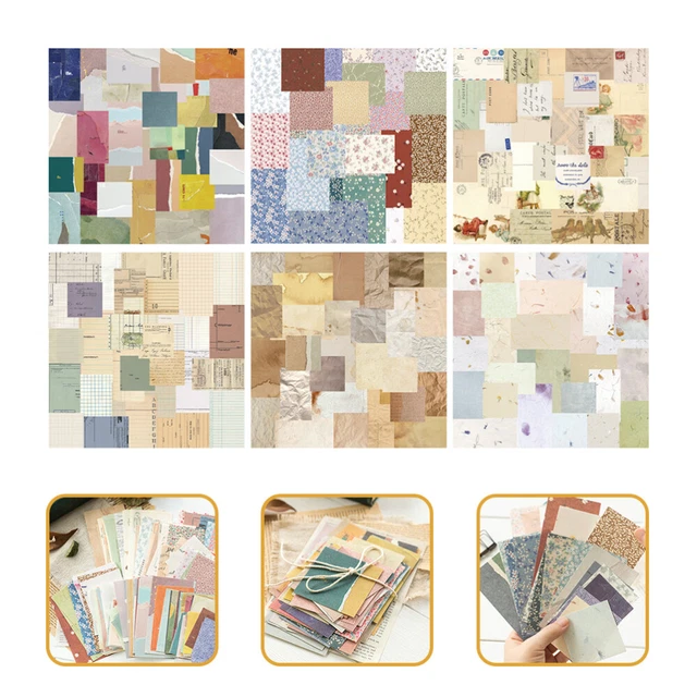 360 hojas de papel vintage libro de recortes material de papel para diario