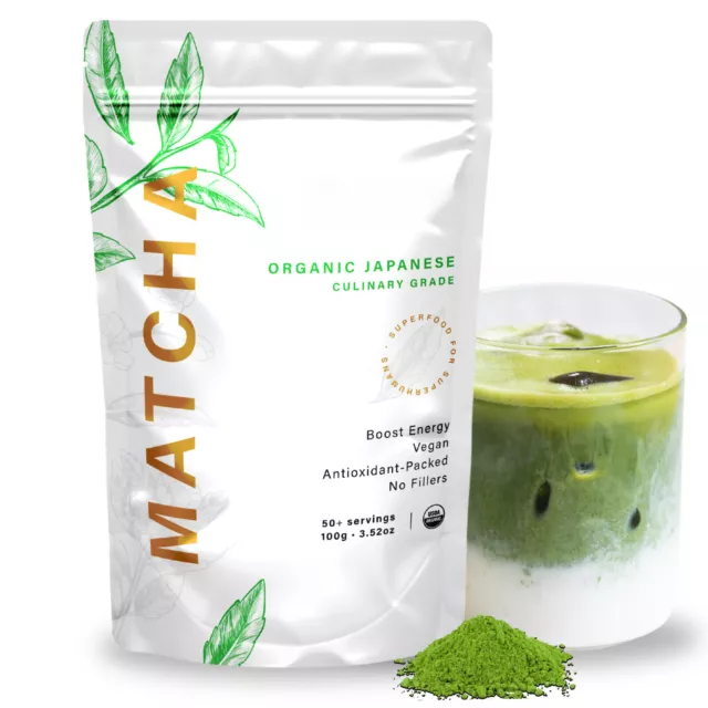 100% Reiner Bio Matcha Grüner Tee Pulver Matcha Lattes Te Verde Organico Macha