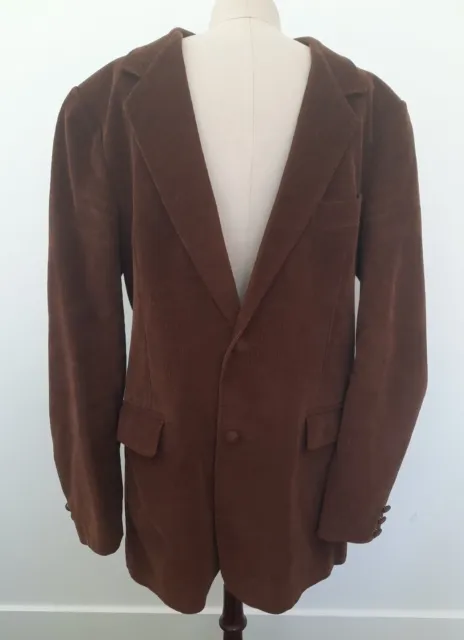 VTG Pioneer Wear Men's Corduroy Jacket Blazer Coat Size 44L Brown