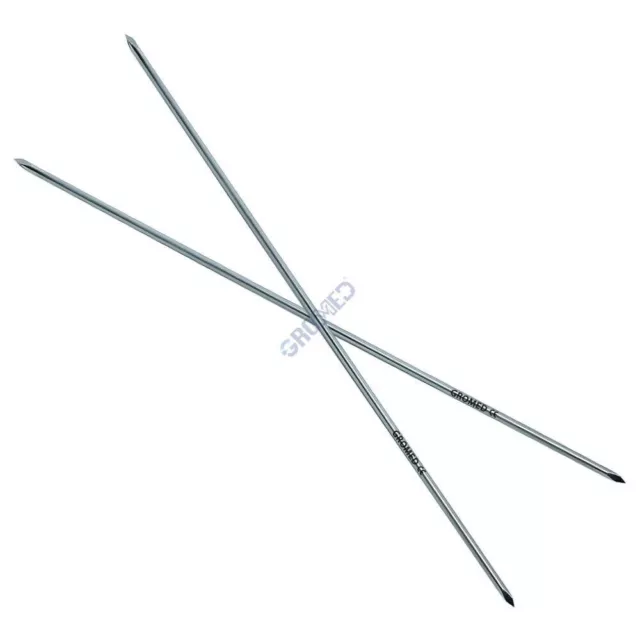 Fils Ortho K-Wire/Kirschner, SS double extrémité (pointée) 15 cm x 1 mm -...