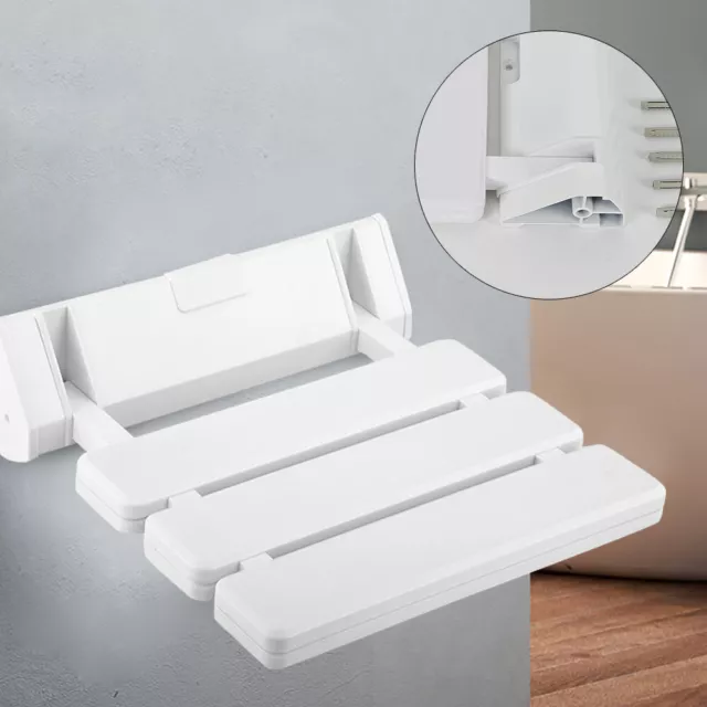 Duschsitz Duschstuhl klappbar Badhocker Wandhocker für Spa Bad 130kg Weiß