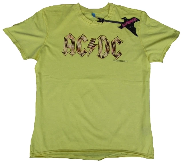 Strass Logo STRASS AMPLIFIED VINTAGE Ufficiale AC/Dc Acdc Logo Rock Stella T-Shirt ...