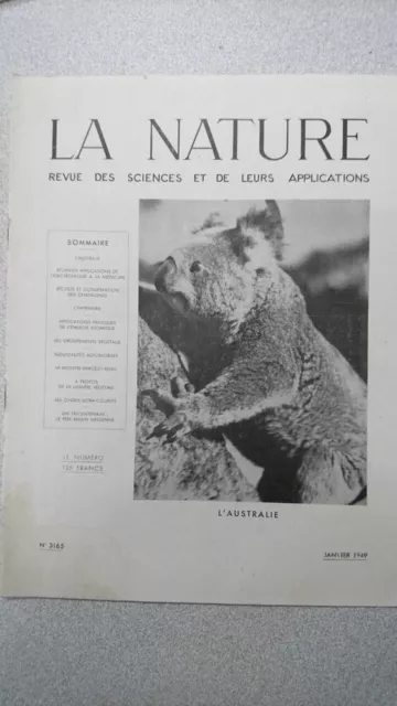 La nature n° 3165 / Janvier 1949 | Bon état