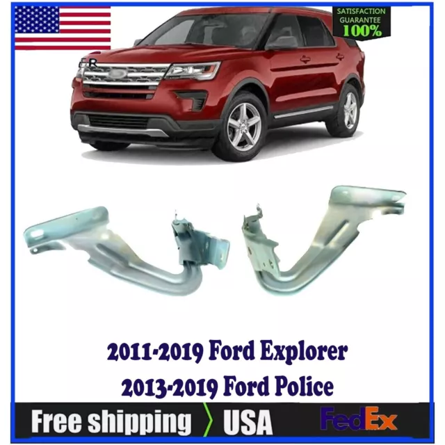 Set Of 2 Hood Hinges Rh + Lh For 2011-2019 Ford Explorer/ 2013-2019 Ford Police.