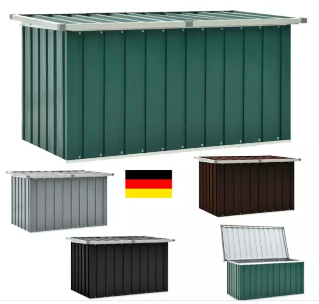XXL Metall Gartenbox Aufbewahrungsbox Auflagenbox Kissenbox Gerätebox Garten NEU