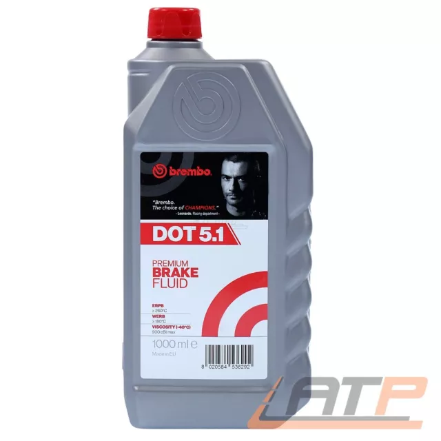 1 Liter BREMBO BREMSFLÜSSIGKEIT DOT5.1 DOT 5.1 AUTO MOTORRAD L05010 31907007