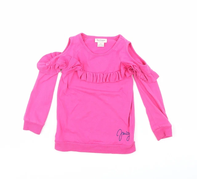 Maglione pullover in cotone rosa Juicy Couture per ragazze taglia 4 anni