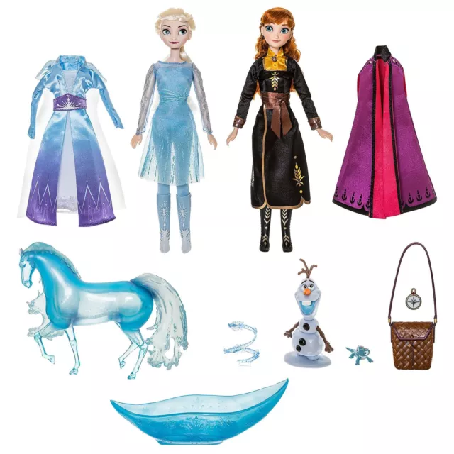 Disney Frozen Toy Set Elsa, Anna, Olaf Dolls with Outfits Kids Toys Playset Gift