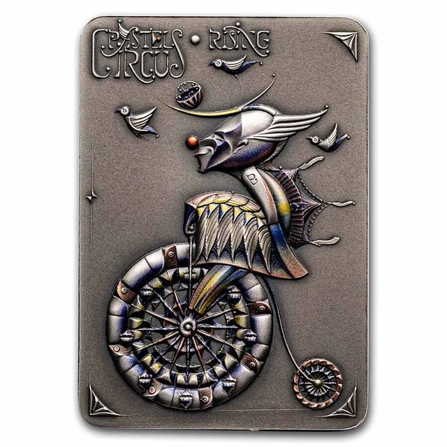2023 Niue 2 oz Antique Silver Rising; Pastel Circus Clown - SKU#273376 2023 Niue 2 oz Antique Silver Rising; Pastel Circus Clown - SKU#273376