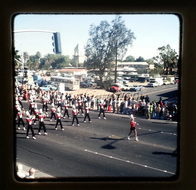 1975/76 Parade in Palm Springs CA, High School Marching Band 1 Kodachrome Slide