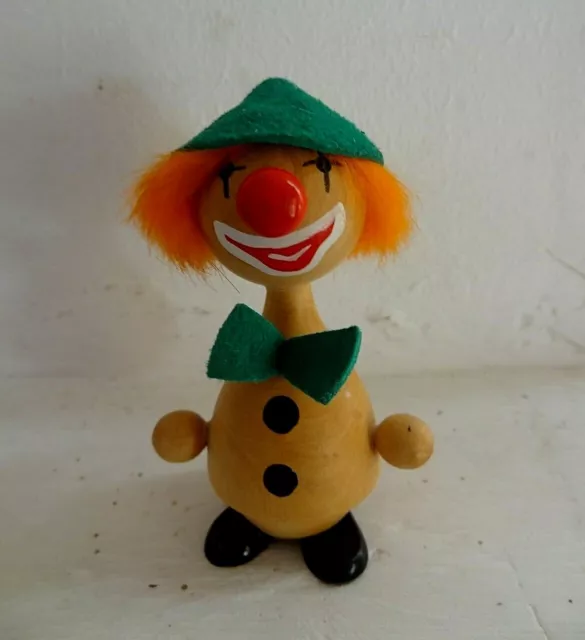 ANCIEN JOUET BOIS peint tissu figurine poupée clown cirque GOULA SPAIN 1960  EUR 55,00 - PicClick FR