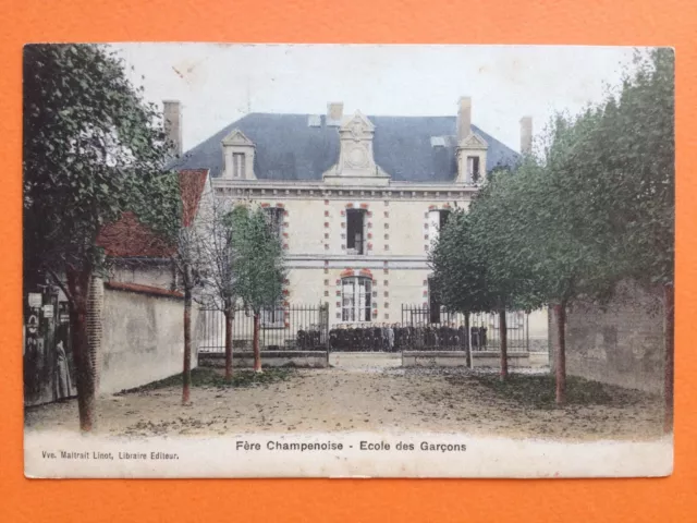 cpa 51 - FERE CHAMPAGNE Marne SCHOOL des BOYS in 1905