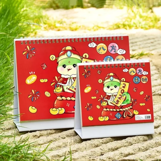 PAPER CHINESE NEW Year Calendar Red 2025 Desk Calendar Student Gifts