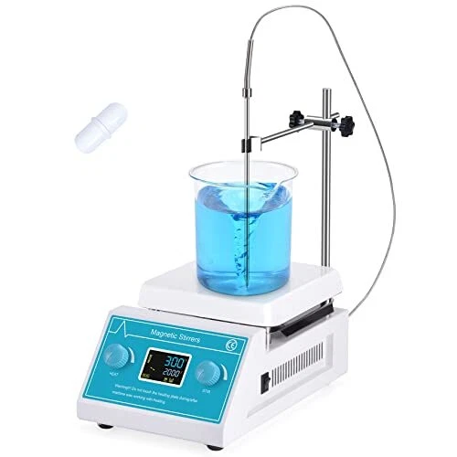 Magnetic Stirrer 5000ml Hotplate Mixer 2000 RPM Hot Plate Max 300℃/572℉ Lab