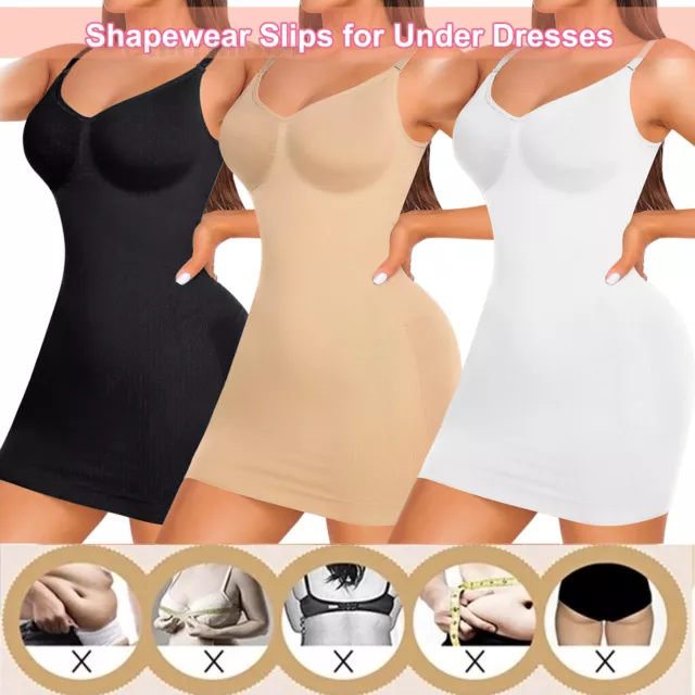 Firm Full body Shaper V Neck Tank Slip Dress Slimming Underwear