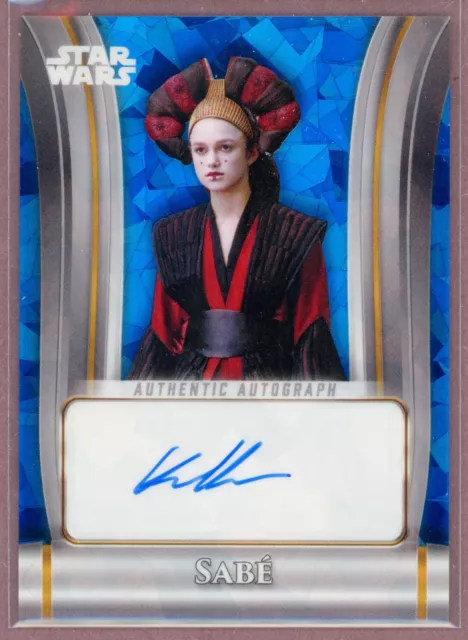 2024 Topps Chrome Star Wars Episode 1 Sapphire Cast Auto Keira Knightley as Sabe