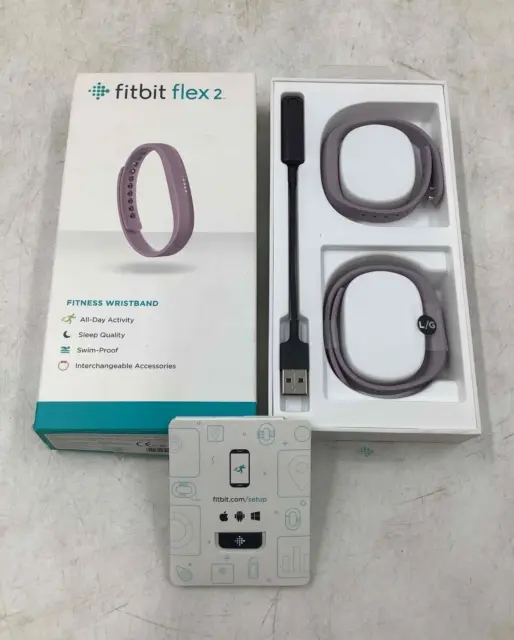 Fitbit Flex 2 Health Tracker Sports Activity Tracker Small & Large, Lavender-New
