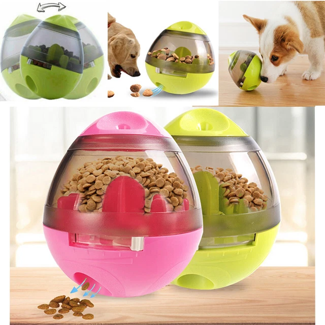 Pet Dog Interactive Tumbler Food Dispenser Feeder IQ Puzzle Treat Ball Toys New