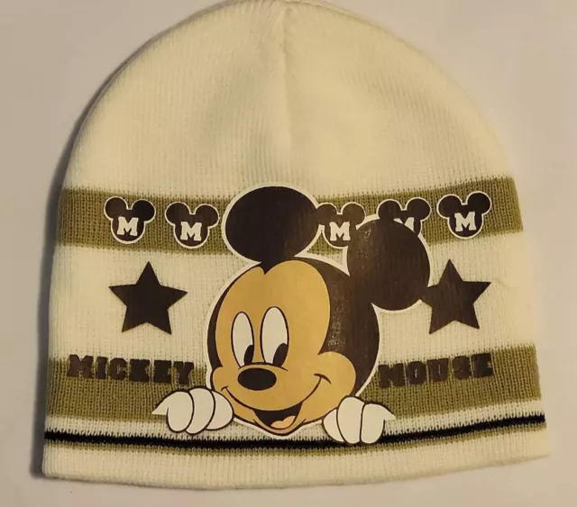 MICKEY MOUSE : Picture Logo Beanie :  Hat  : WARM : with Tags : DISNEY: