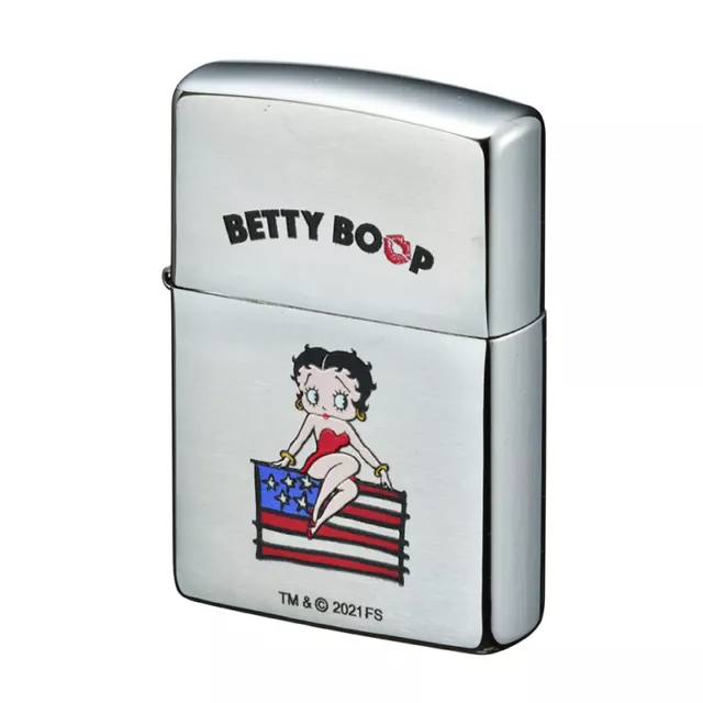 Zippo Betty Boop Star Spangled Banner Design Chrome Satena Plating Japan Limited