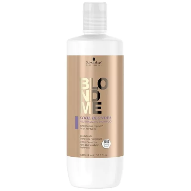 Shampoo für Haar Biondi Schwarzkopf Blondme Cool Blondes shampoo 1000ml