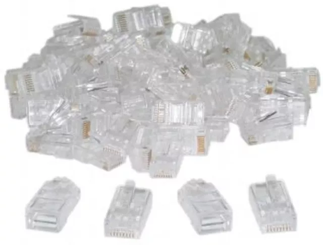 250 100 50 Rj45 Plug Network Cat5 Lan Connector Modular Cat 5 5E 6 Ethernet End