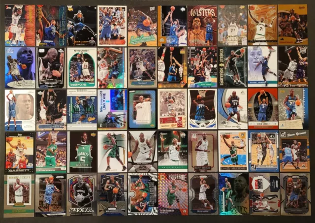 Lot of 50 Different KEVIN GARNETT Basketball Cards HOF 1995-2023 BSK2289