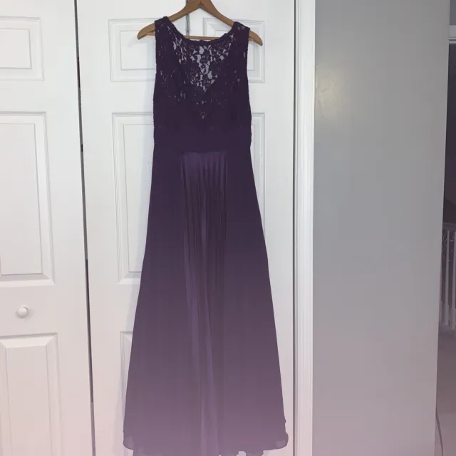 Ever Pretty Women’s Solid Purple Formal Long Dress Size 12 Lace Bodice