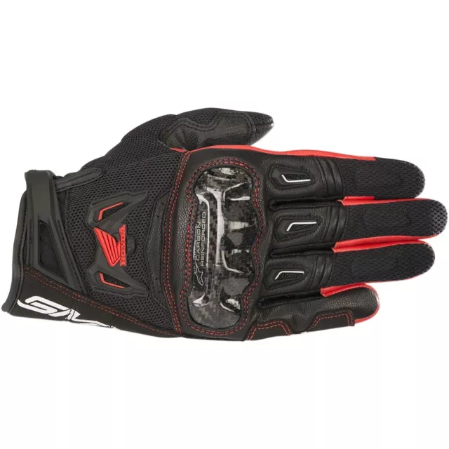 Alpinestars Honda SMX-2 Air Carbon V2 Gant Hommes (Noir/Rouge) Taille:XL