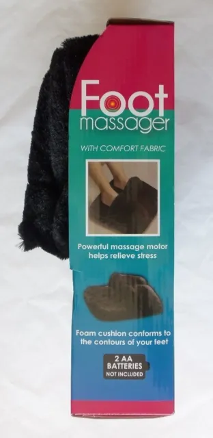 Peluche noir vibration masseur de pieds tissu confort - piles AA non incluses 3