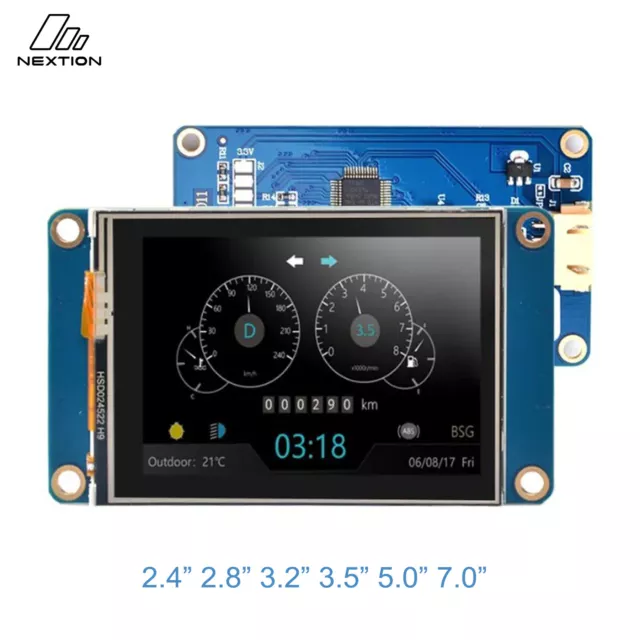 Nextion 2.4-7.0” Touch Display TFT LCD HMI Resistives Display Touch Panel Module