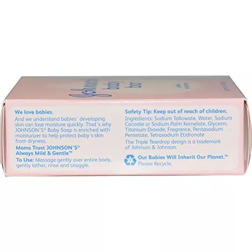 Johnsons Baby Soap Bar for Face & Body - 3 oz, 3 Pack (003262) 2