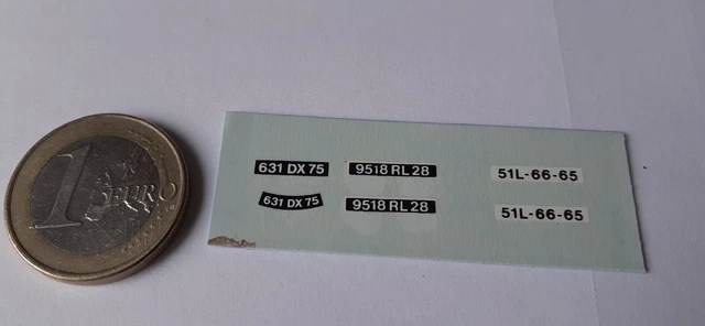 Décalcomanies Plaques D'immatriculation Suède 1945-1973 - Échelle 1:43 Pour Maquettes Voitures