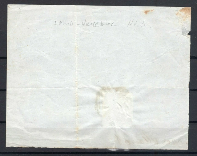 Lombardei Venetien 1850 15 C Mi.Nr. 3 auf Briefstück gestempelt CENEDI 2