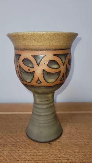 Coggeshall Pottery Hand Thrown Studio Pottery by  Peter Turner Stoneware Goblet