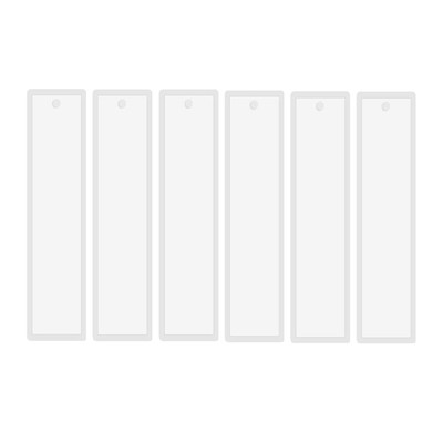 6 pezzi/set Rettangolo segnalibri in silicone forma DIY Segnalibri Forma Hers a2z2 
