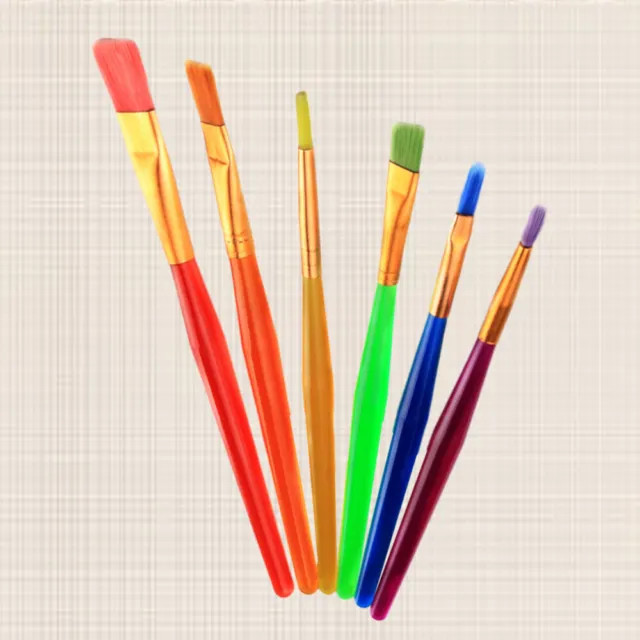 2 set di pennelli per vernice punta rotonda per bambini penna da disegno