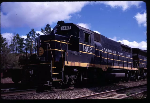Original Rail Slide - SCL Seaboard Coast Line 1402 Charleston SC 4-6-1969