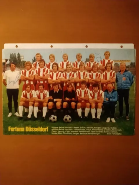 Fortuna Düsseldorf, Mannschaftsfoto 1972/73 mit -18- Orig.-Autogr.,Kicker👍