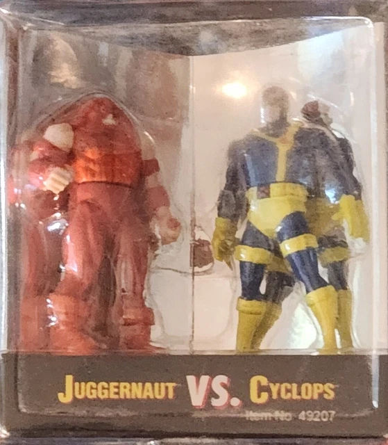 VINTAGE Toybiz 1994 Marvel X-MEN Steel Mutants JUGGERNAUT vs CYCLOPS New 2