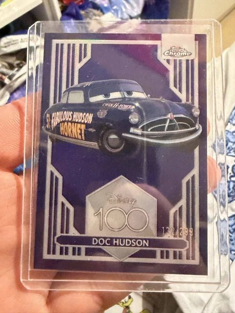 2023 TOPPS CHROME Disney 100 Doc Hudson /25 Orange Refractor
