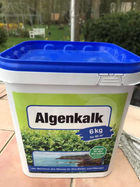 Algenkalk in Pulverform 6 kg Eimer fein zum Streuen Blätter Buchsbaum retten Bio