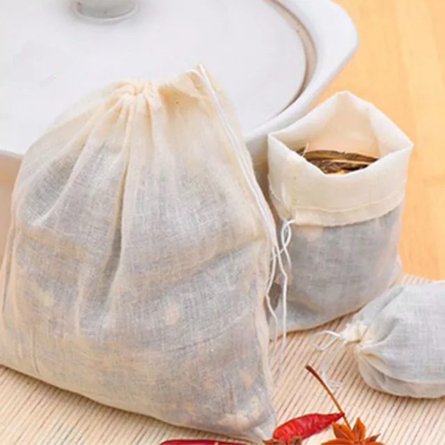 Lot de 10 Sachet à Thé Vide Sac Filtre Infuseur Passe Passoire Non-tissé Tea bag